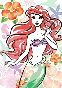 Tenyo Japan Jigsaw Puzzle D108-778 Disney The Little Mermaid Ariel Flower (108 Pieces) Flash Sale
