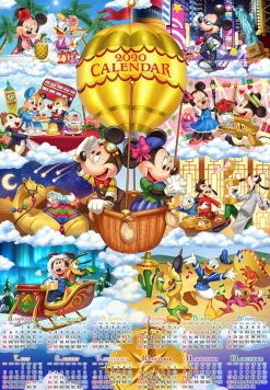 Tenyo Japan Jigsaw Puzzle D-1000-052 Disney Mickey Around The World 2020 Calendar (1000 Pieces) Shop