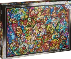 Tenyo Japan Jigsaw Puzzle Ds1000-764 Disney All Star Stained Glass (1000 Pieces) Outlet