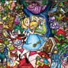 Tenyo Japan Pure White Jigsaw Puzzle Dp-1000-027 Disney Alice In Wonderland Stained Glass (1000 Pieces) Best