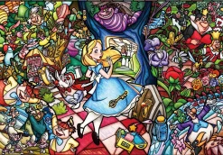 Tenyo Japan Pure White Jigsaw Puzzle Dp-1000-027 Disney Alice In Wonderland Stained Glass (1000 Pieces) Best