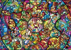 Tenyo Japan Pure White Jigsaw Puzzle Dpg266-563 Disney All Star Stained Glass (266 Pieces) Best Sale