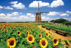 Yanoman 01-2082 Jigsaw Puzzle Dutch Windmill And Sunflowers Chiba Japan (108 L-Pieces) Shop