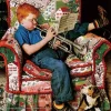 Yanoman 36-06 Jigsaw Puzzle Norman Rockwell Illustration Trumpet Practice (Square Puzzle) (306 Pieces) Fashion